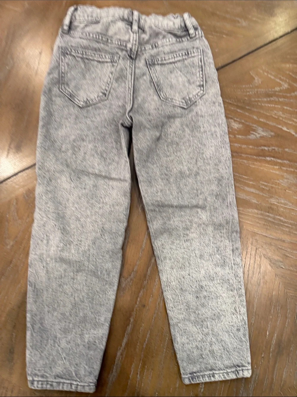 GAP Gray Acid-Wash Boyfriend Jeans with Knee Rips